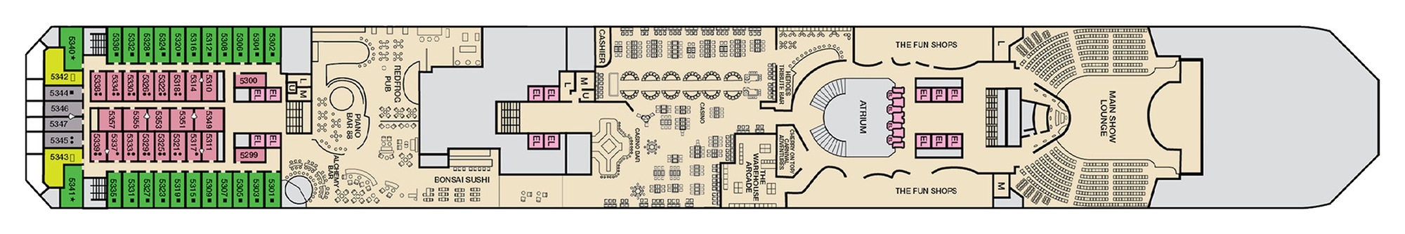 Deck 5 - Promenade plan